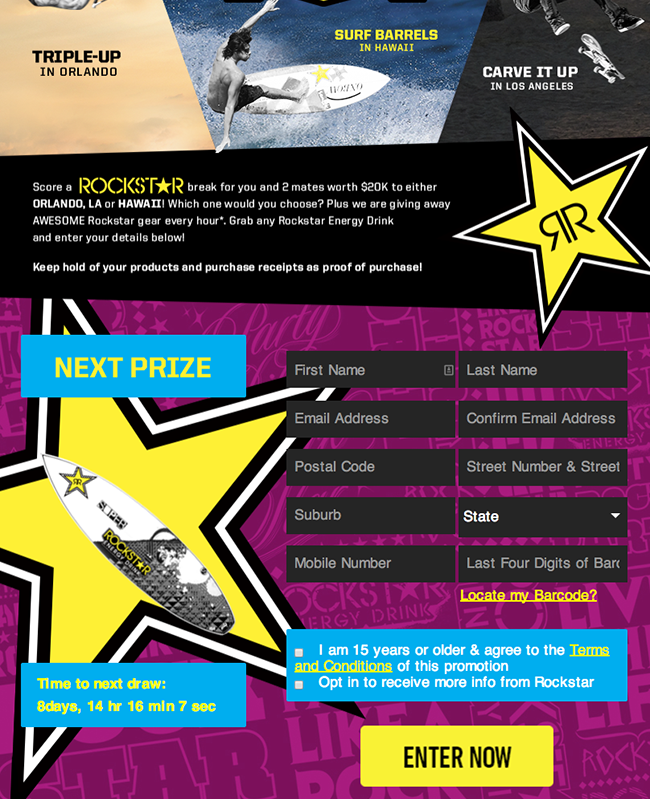 Rockstar Energy Lucky Draw Campaign
